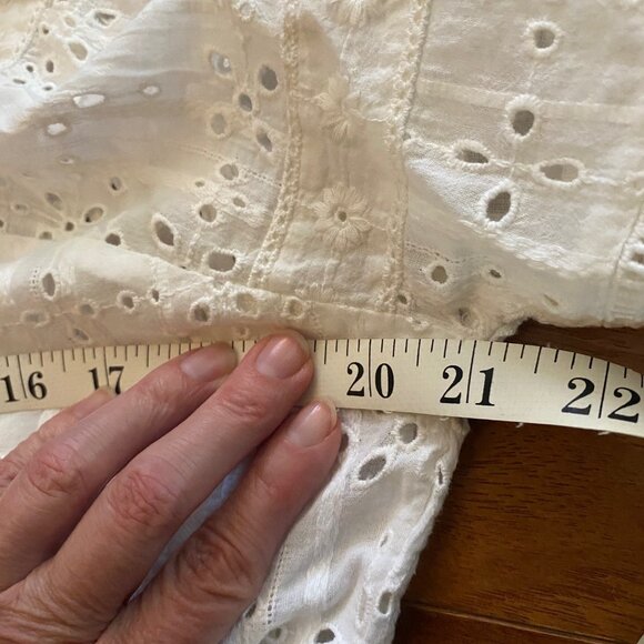NWT Sundance "Eyelet Symphony" blouse in cream, small - Picture 5 of 8
